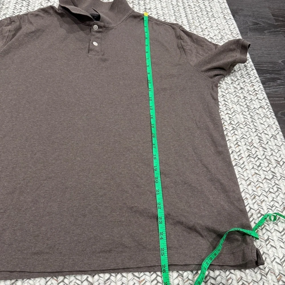 Banana Republic Brown Luxe Touch Performance Short Sleeve Polo